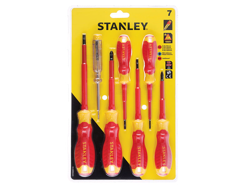 STANLEY® FatMax® VDE Insulated Screwdriver Set, 7 Piece