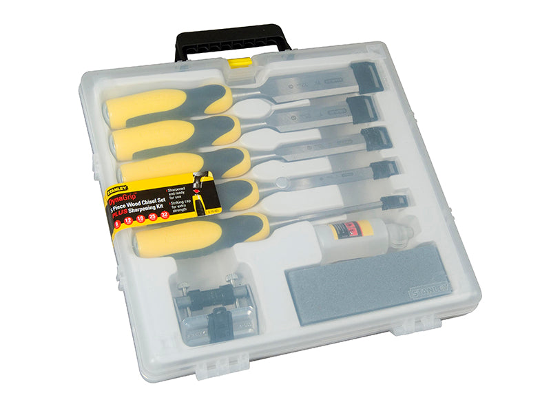 STANLEY® DYNAGRIP™ Chisel with Strike Cap Set, 5 Piece + Accessories