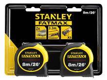 Load image into Gallery viewer, STANLEY® FatMax® Classic Tape Twin Pack 8m/26ft (Width 32mm)