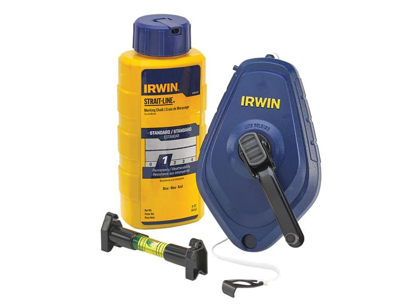 IRWIN® STRAIT-LINE® Chalk Line, Chalk & Level Set