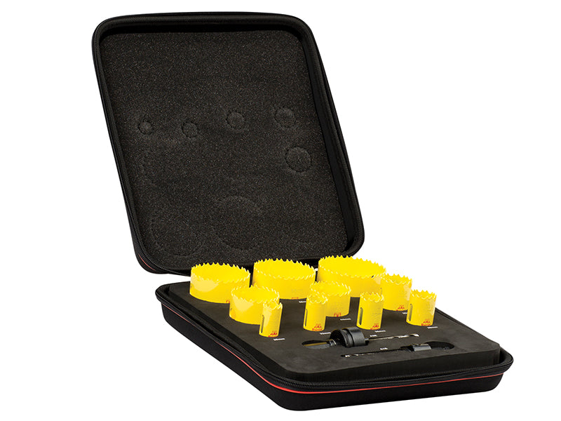 Starrett KDC10021 Deep Cut Bi-Metal Deluxe Electrician's Holesaw Kit, 12 Piece