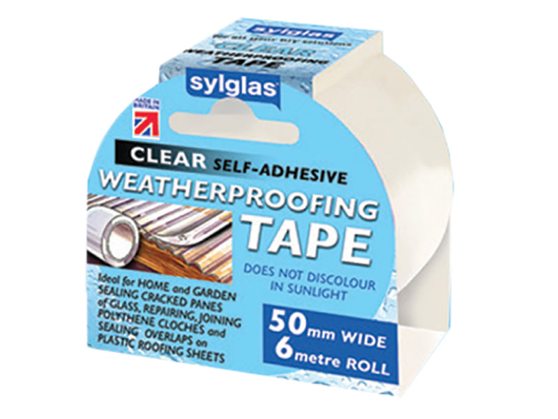 Sylglas Weatherproofing Tape 50mm x 6m Clear