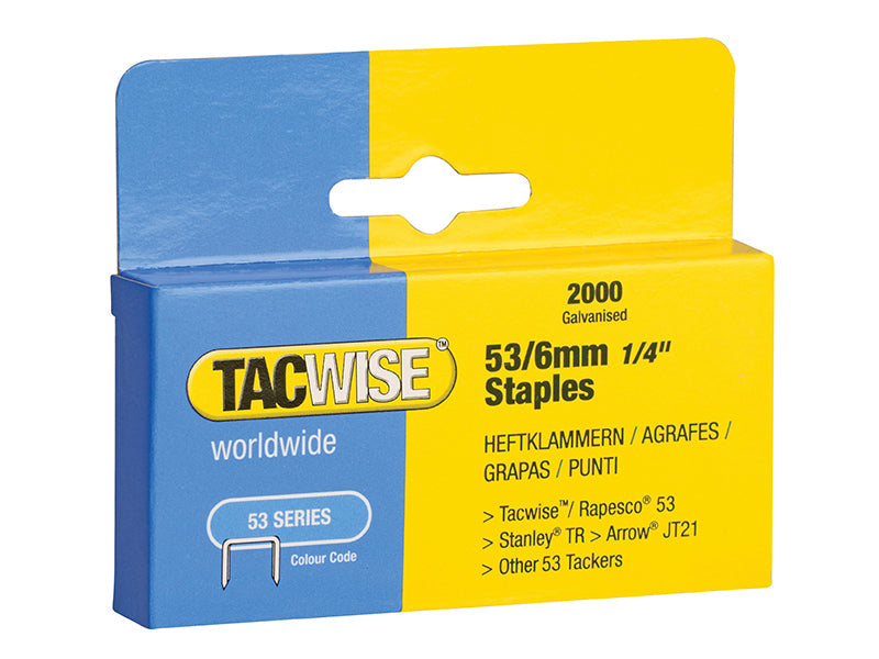 Tacwise 53 Light-Duty Staples (Type JT21 A)