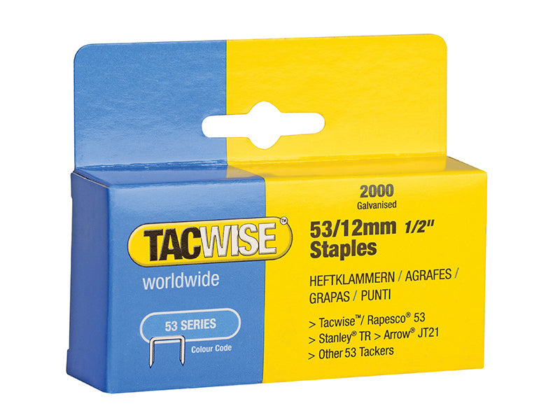 Tacwise 53 Light-Duty Staples (Type JT21 A)