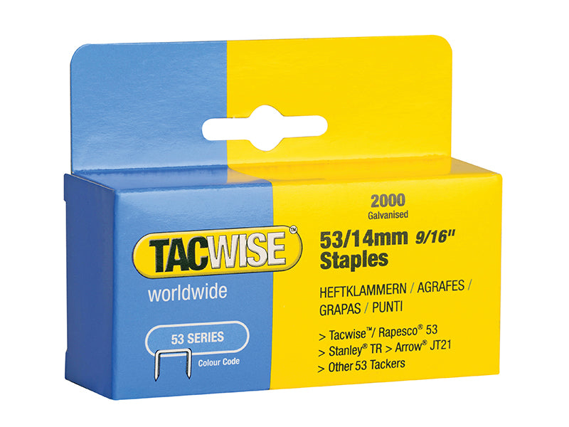 Tacwise 53 Light-Duty Staples (Type JT21 A)