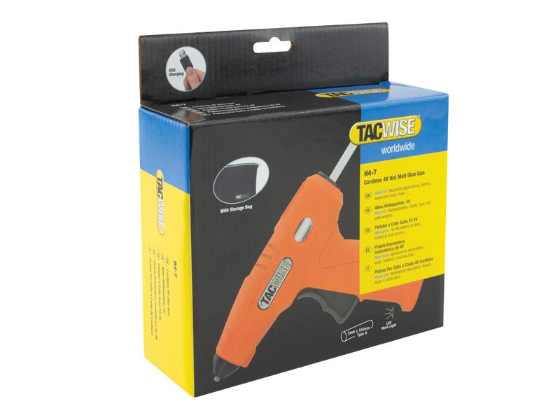 Tacwise H4-7 Hot Melt Cordless Glue Gun 4V