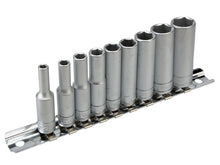 Load image into Gallery viewer, Teng M1407 Deep Socket Clip Rail Set of 10 Metric 1/4in Drive