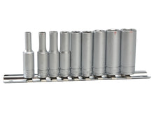 Load image into Gallery viewer, Teng M1407 Deep Socket Clip Rail Set of 10 Metric 1/4in Drive