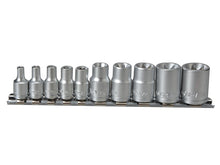 Load image into Gallery viewer, Teng M3814 Socket Clip Rail TX-E Set of 10 3/8in &amp; 1/4in Drive