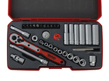 Load image into Gallery viewer, Teng T1436 Socket Set of 36 Metric 1/4in Drive