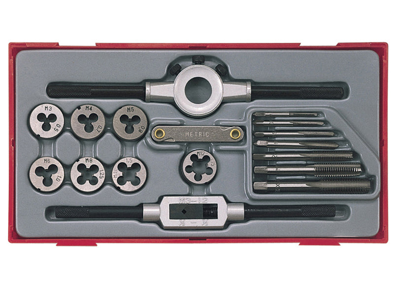 Teng TTTD17 Rethreading Tap & Die Set, 17 Piece