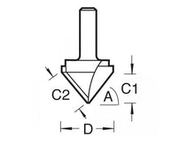 Load image into Gallery viewer, Trend 10/11 x 1/2 TCT V-Groove Chamfer 45° 19.0 x 38mm