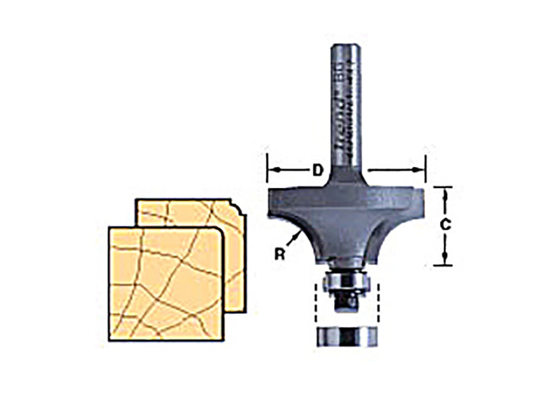 Trend Bearing Guided Ovolo & Round Over Cutters