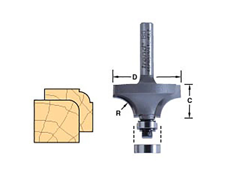 Trend Bearing Guided Ovolo & Round Over Cutters