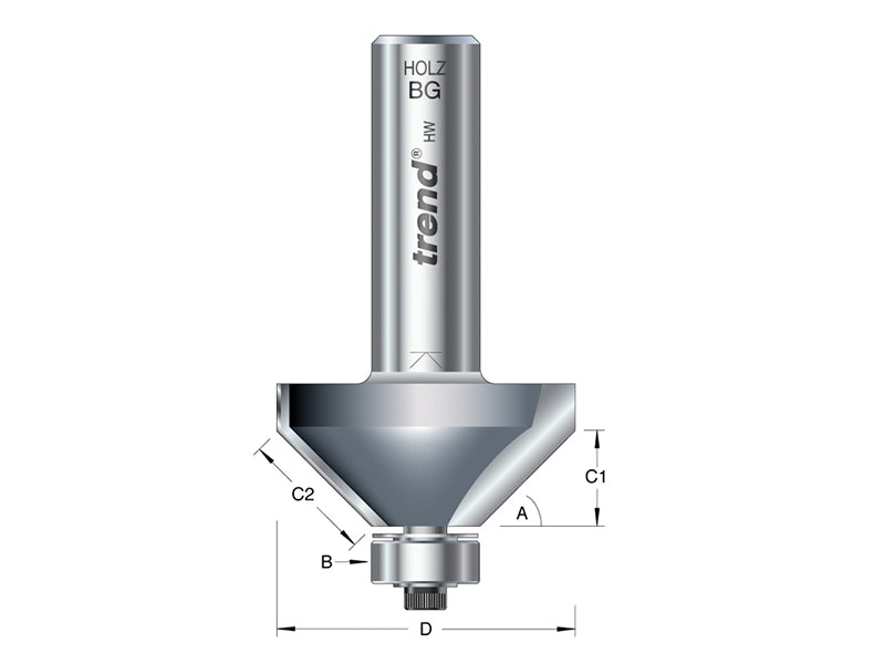 Trend 45° Bearing Guided Chamfer Cutter