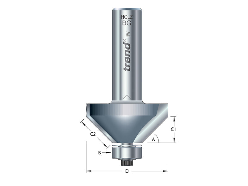 Trend 45° Bearing Guided Chamfer Cutter