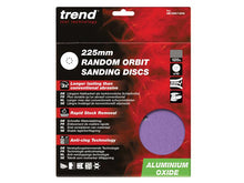 Load image into Gallery viewer, Trend Aluminium Oxide Orbital Sanding Discs 225mm