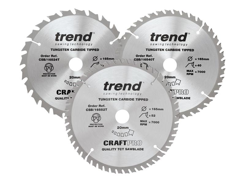 Trend CraftPro Cordless Saw Blade Triple Pack