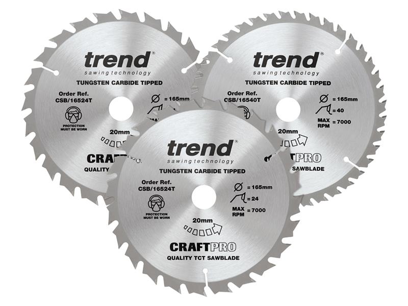 Trend CraftPro Cordless Saw Blade Triple Pack