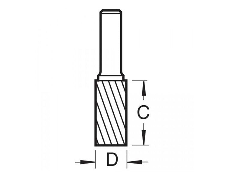 Trend S49/2 x 1/4 STC Solid Carbide Cylinder Burr 10 x 20mm