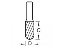 Load image into Gallery viewer, Trend S49/3 x 6mm STC Solid Carbide Bullnose Burr 10 x 20mm