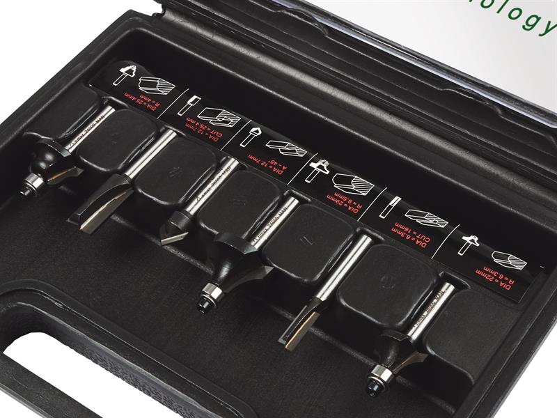 Trend 1/4in TCT Router Cutter Set, 6 Piece