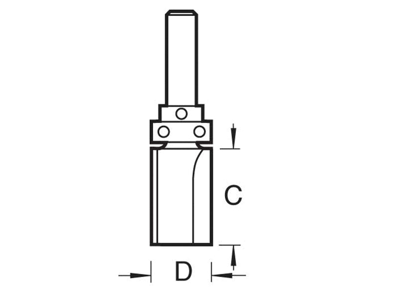 Trend TR29 x 1/4 TCT Shank Mounted Bearing Guided Profiler 12.7 x 25.4mm