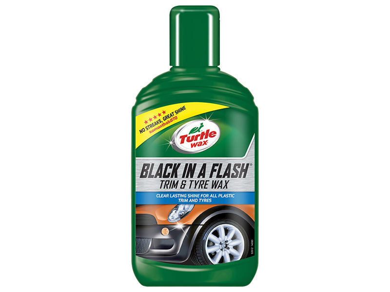 Turtle Wax Black in a Flash Trim & Tyre Wax 300ml