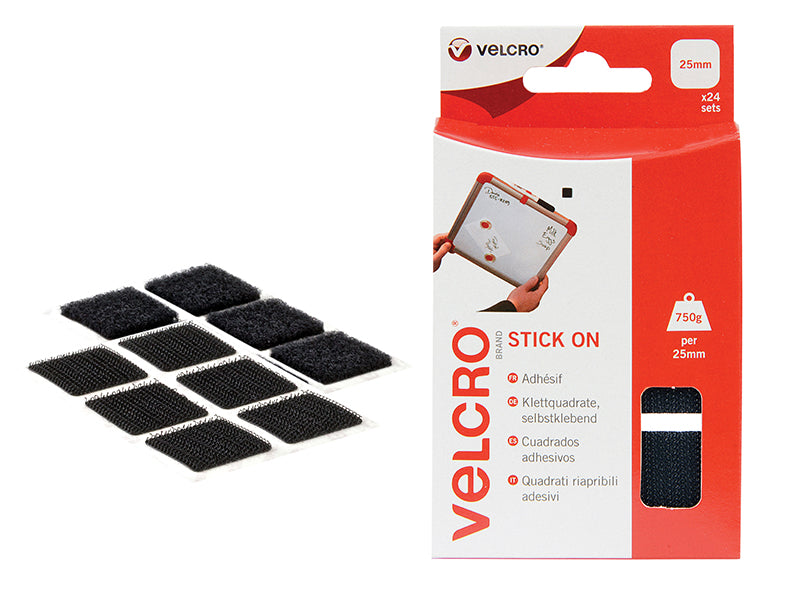 VELCRO® Brand Hook & Loop Stick On Square