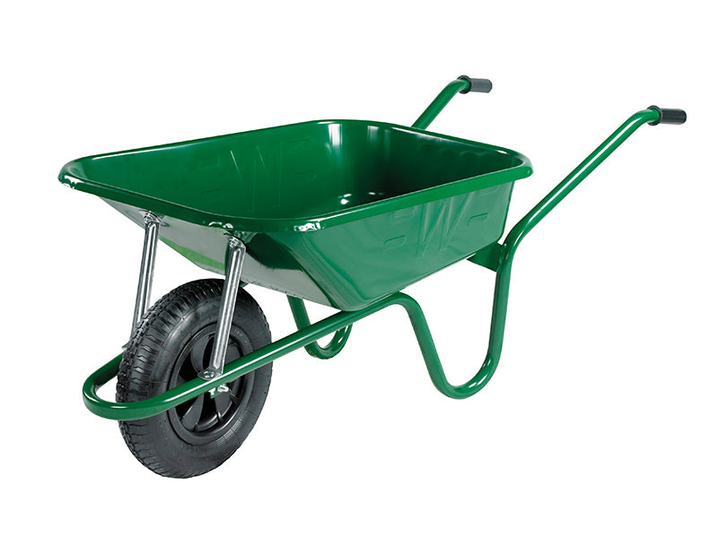 Walsall 90L Green Builder's Wheelbarrow