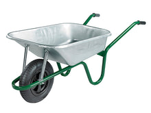 Load image into Gallery viewer, Walsall 90L Green Builder&#39;s Wheelbarrow