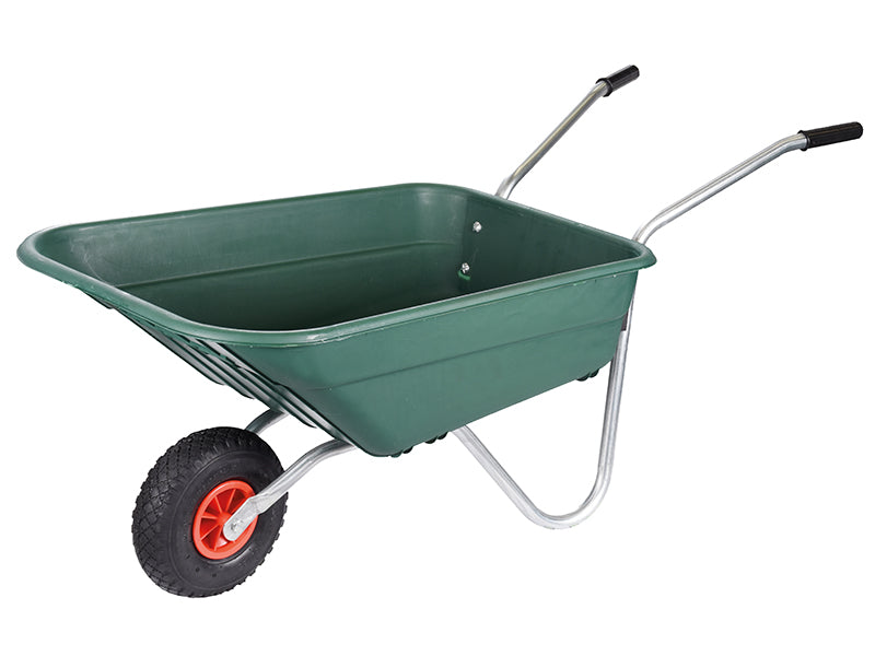 Walsall 90L Green Polypropylene Rosemoor Garden Wheelbarrow