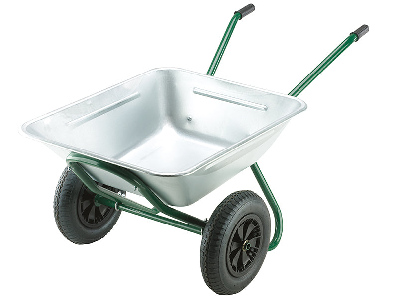 Walsall 175L Galvanised Garden Twin Wheelbarrow